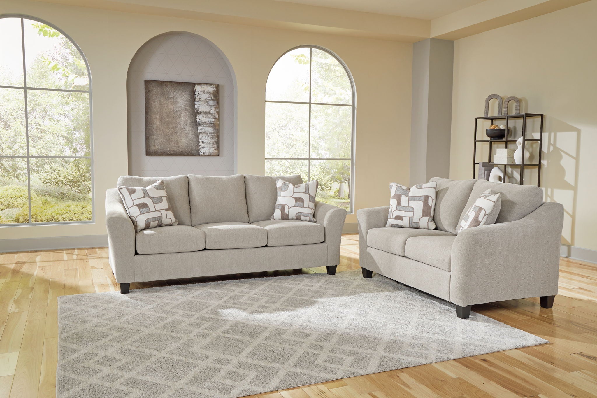 Willarae - 2 Pc. - Sofa, Loveseat - Taupe - Urban Living Furniture (Los Angeles, CA)