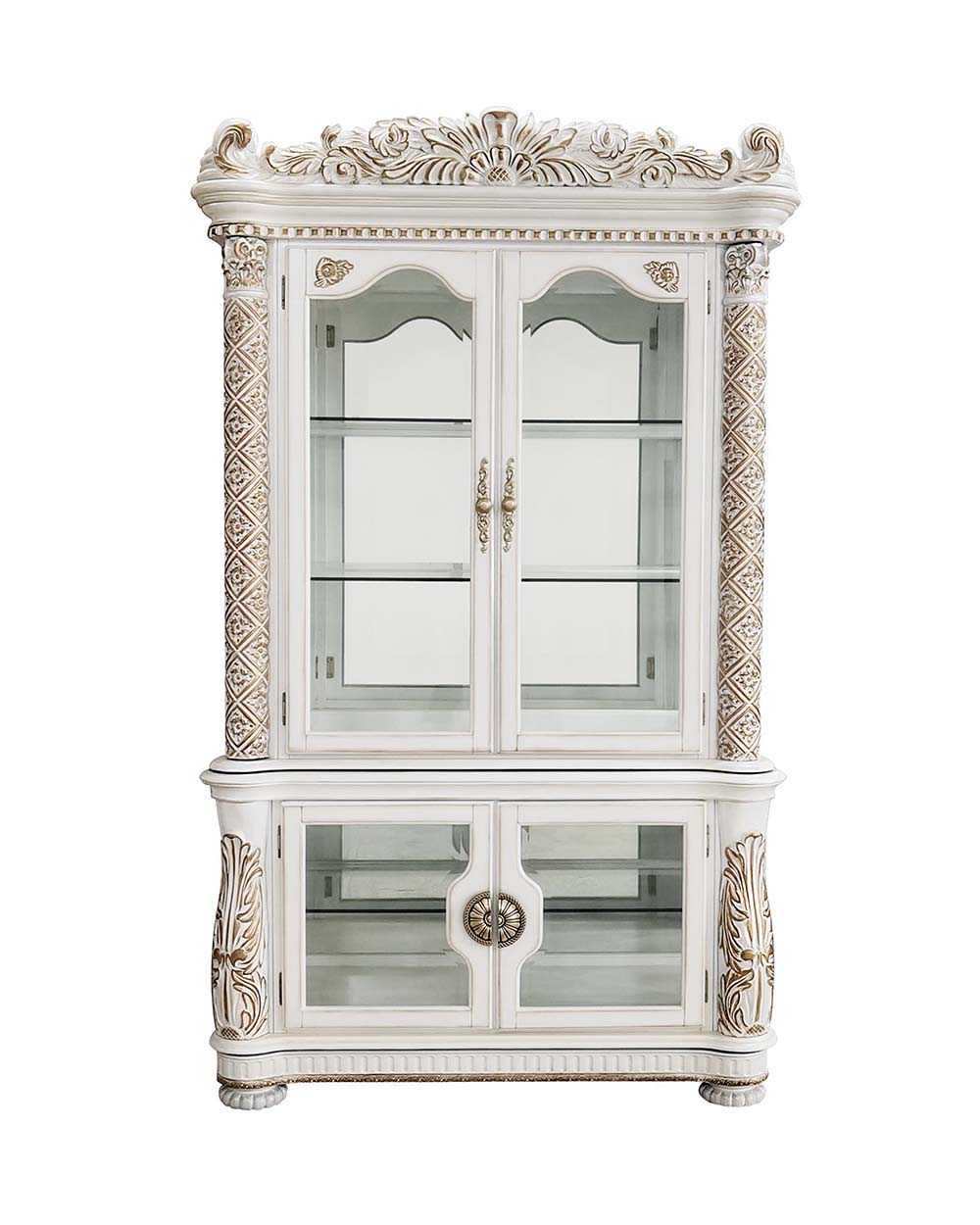 Vendom - Curio - Antique Pearl Finish - Urban Living Furniture (Los Angeles, CA)