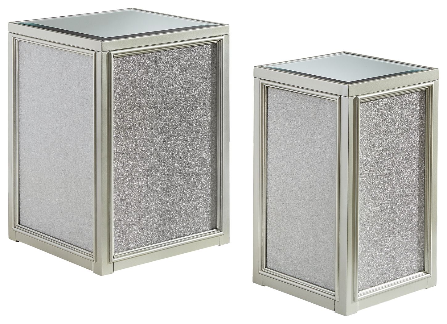 Traleena - Silver Finish - Nesting End Tables (Set of 2) - Urban Living Furniture (Los Angeles, CA)