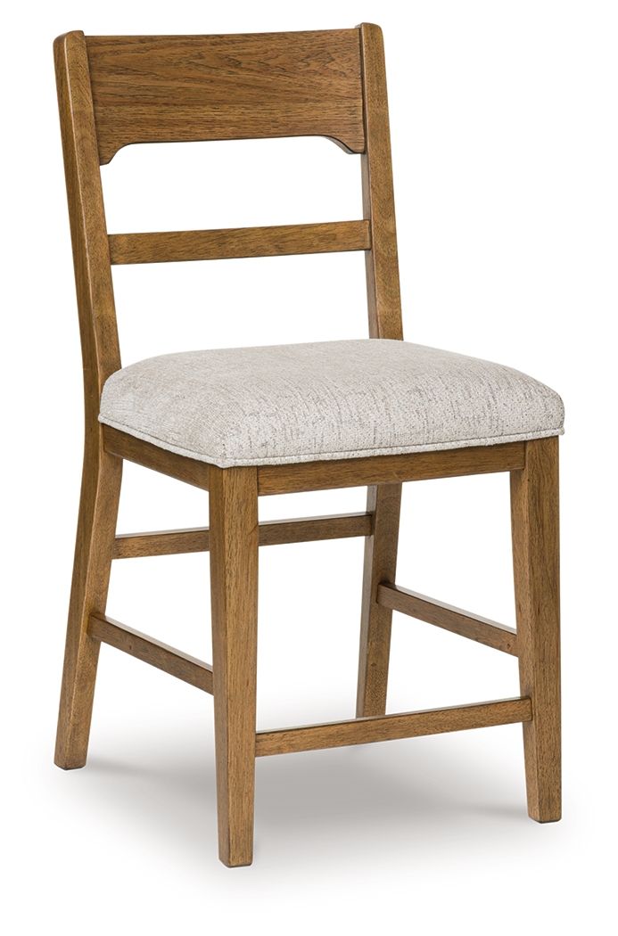 Cabalynn - Oatmeal / Light Brown - Upholstered Barstool (Set of 2) - Urban Living Furniture (Los Angeles, CA)