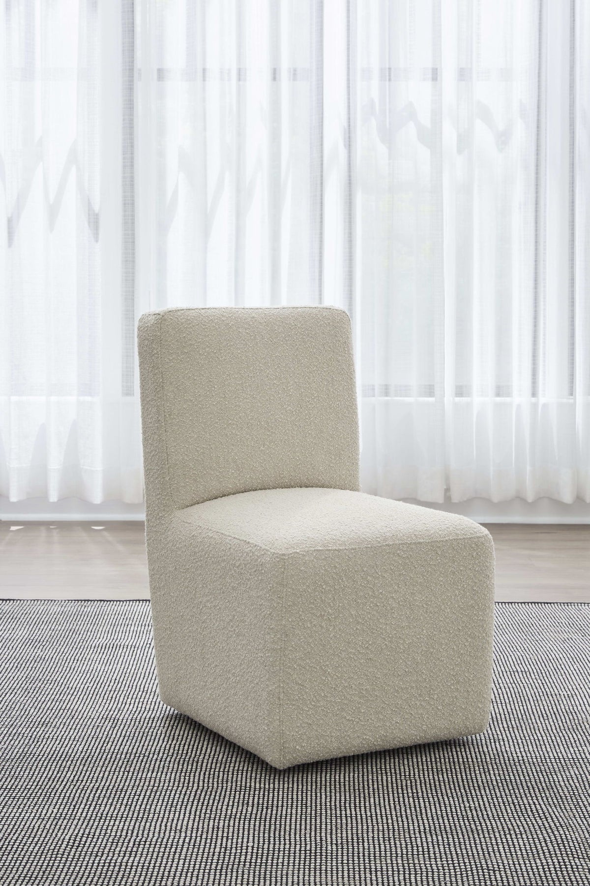 Liv - Fully Upholstered Dining Chair (Set of 2) - Brun Boucle