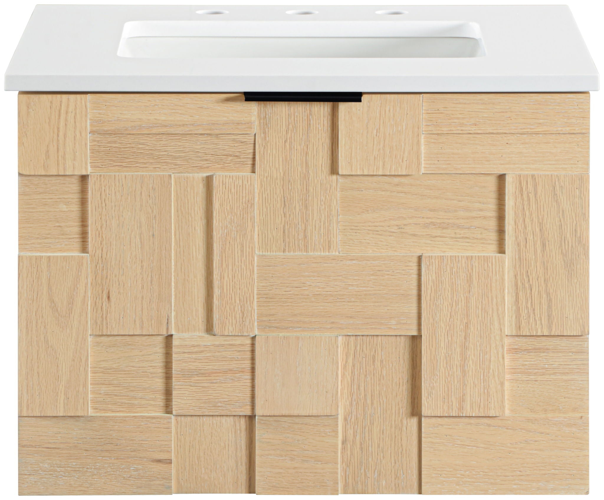 Leonardo - Engineered Stone And Solid Wood 24" Wall Mounted Bathroom Vanity - Urban Living Furniture (Los Angeles, CA)