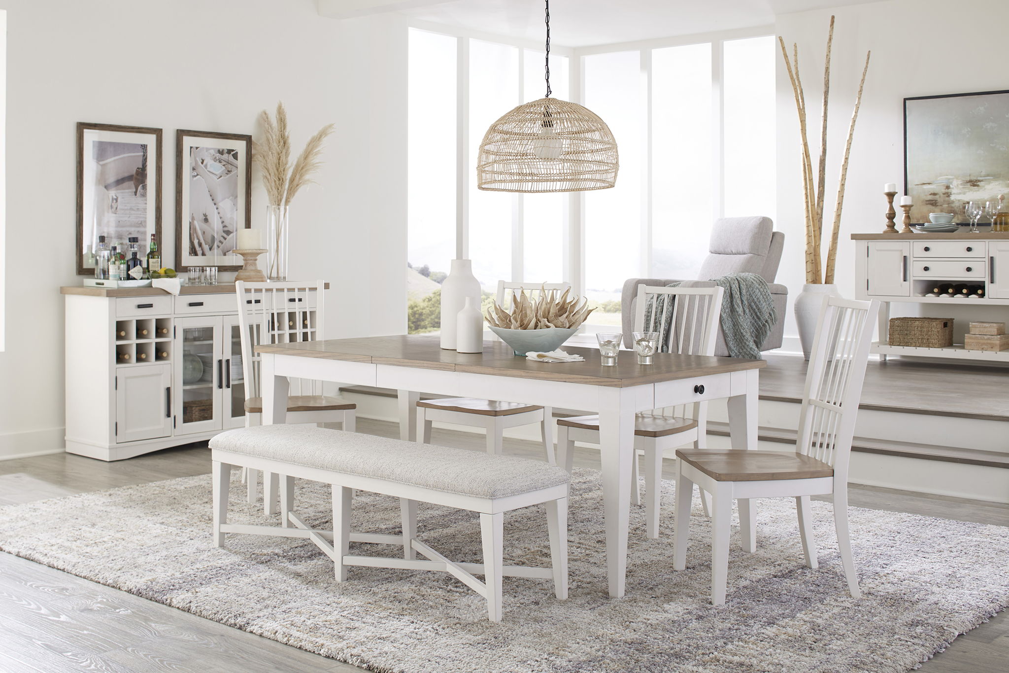 Americana Modern Dining - Rectangular Dining Table - Cotton - Urban Living Furniture (Los Angeles, CA)