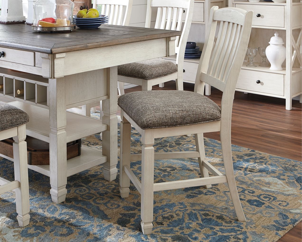 Bolanburg - Beige - Upholstered Barstool (Set of 2) - Urban Living Furniture (Los Angeles, CA)