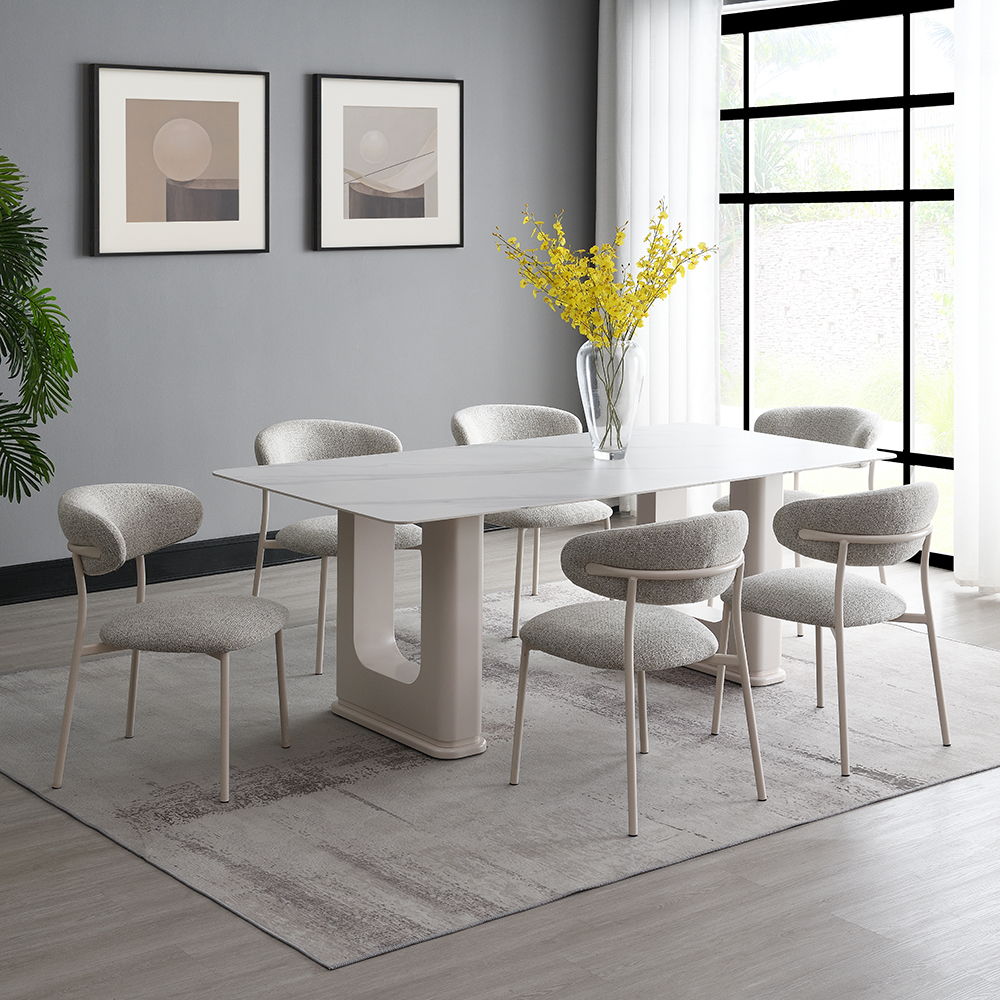 Kalam - Dining Table - Ceramic Top & Beige - Urban Living Furniture (Los Angeles, CA)