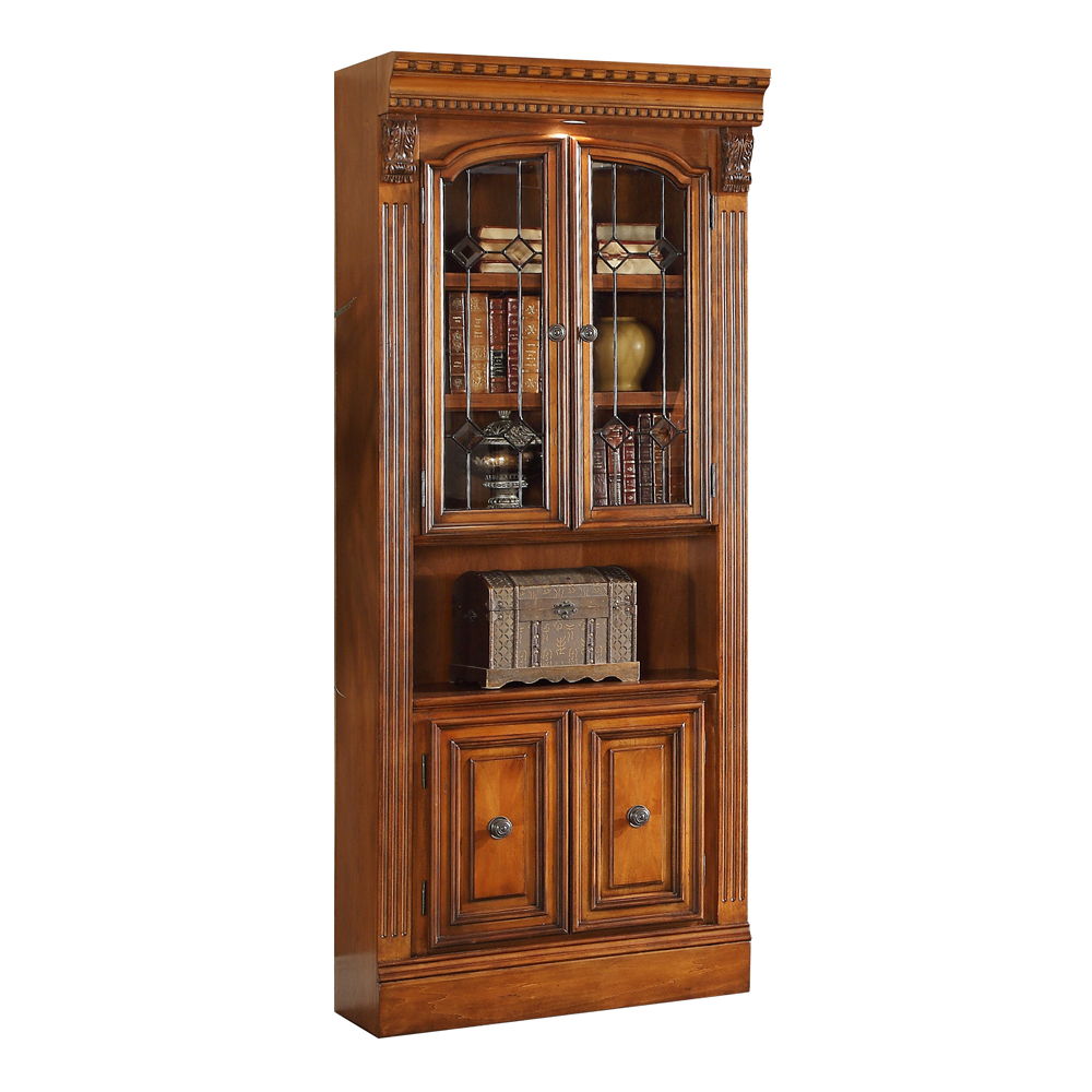 Huntington - Glass Door Cabinet - Antique Vintage Pecan - Urban Living Furniture (Los Angeles, CA)