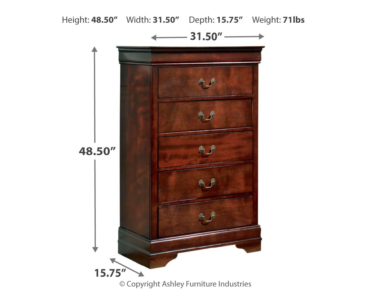 Alisdair - Reddish Brown - Chest - Urban Living Furniture (Los Angeles, CA)