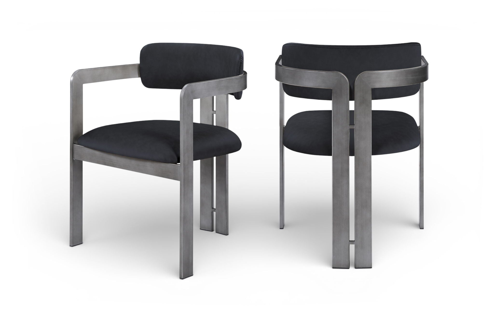 Aurum - Vegan Leather Upholstered Dining Chair With Gray Base (Set of 2) - Urban Living Furniture (Los Angeles, CA)