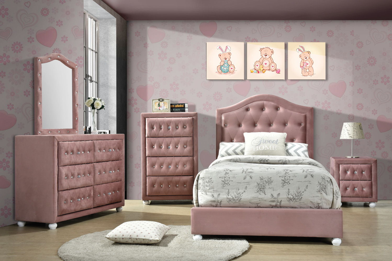 Reggie - Dresser - Pink Fabric - Urban Living Furniture (Los Angeles, CA)