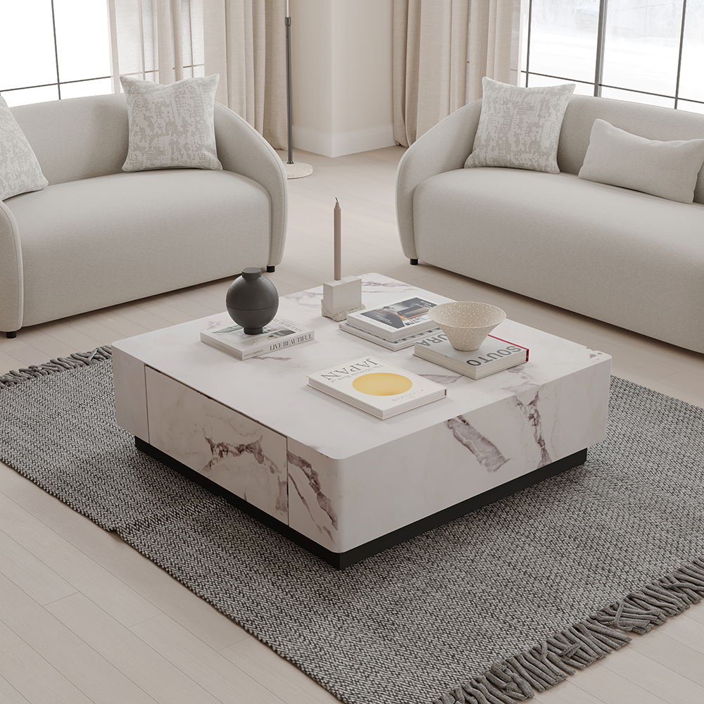 Fritzy - Coffee Table - Engineered Stone - Urban Living Furniture (Los Angeles, CA)