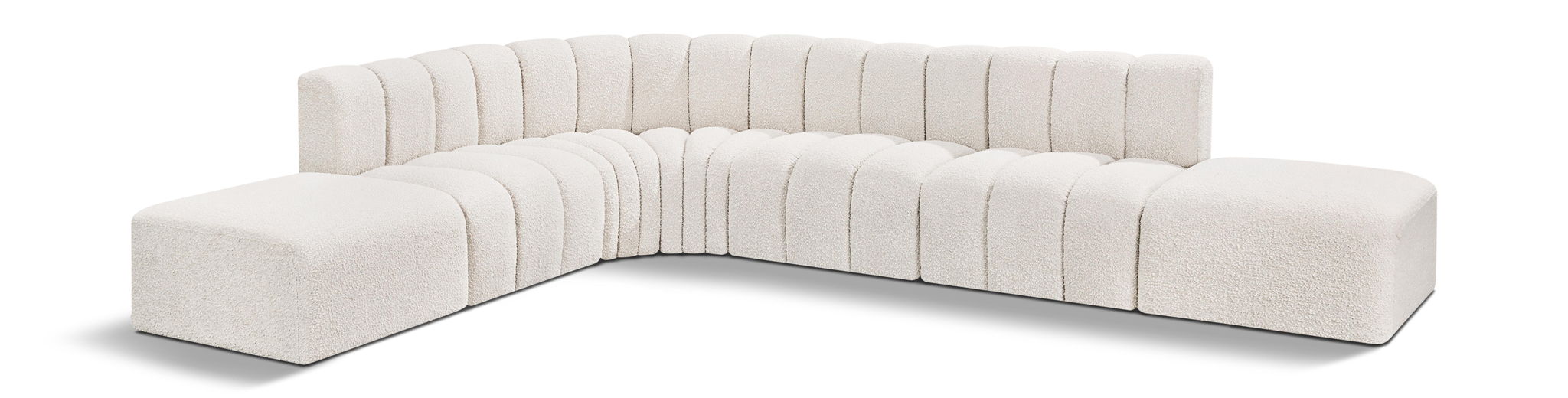 Arc - Boucle Fabric 7 Piece Corner Modular Sofa - Urban Living Furniture (Los Angeles, CA)