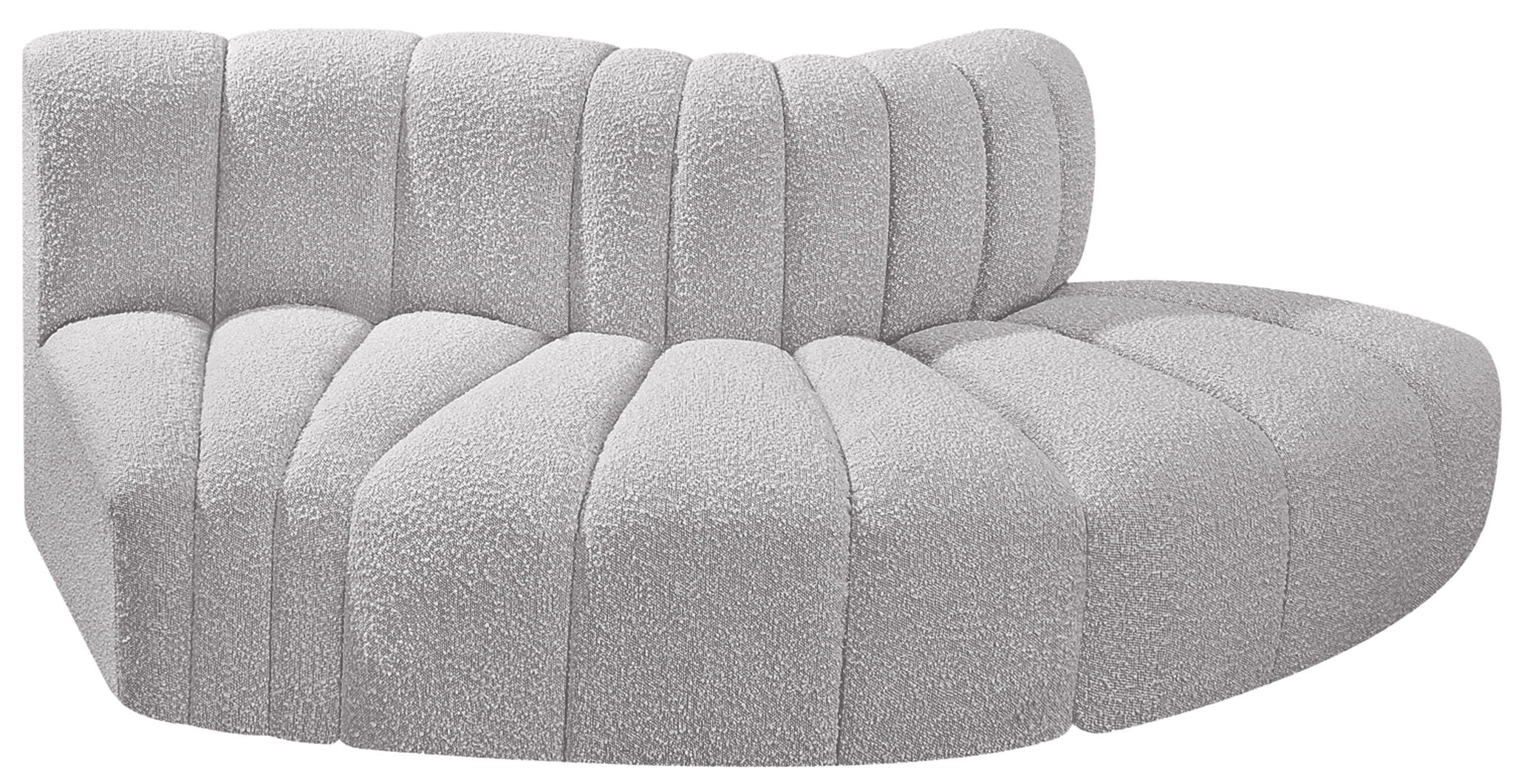 Arc - Boucle Fabric 3 Piece Modular Sofa