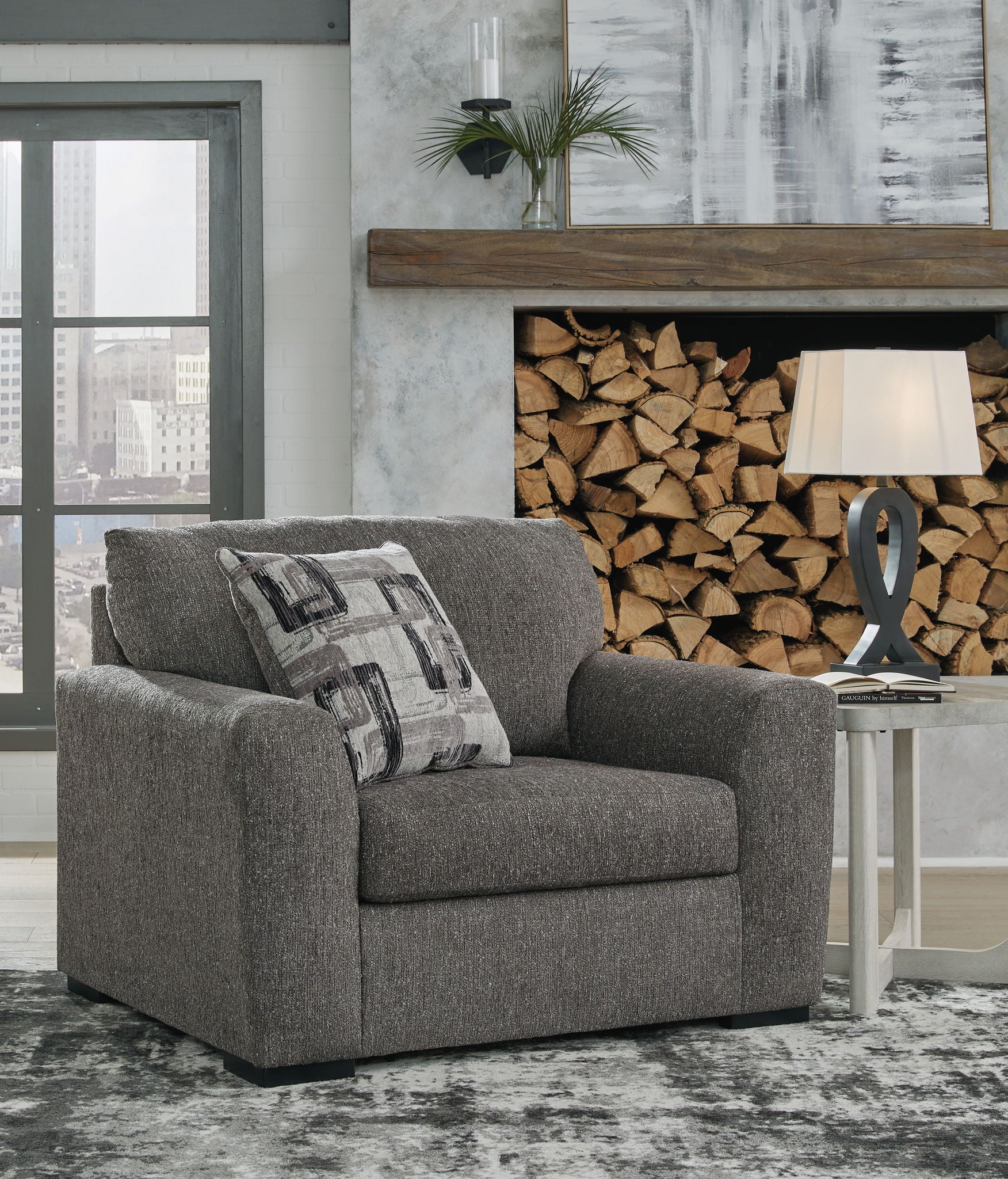 Gardiner - Pewter - 2 Pc. - Chair And A Half, Ottoman - Urban Living Furniture (Los Angeles, CA)
