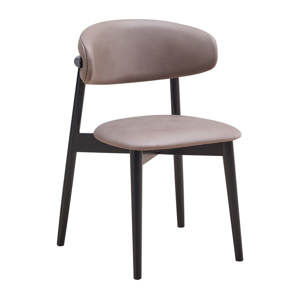 Lanae - Side Chair (Set of 2) - Coffee Polish Microfiber & Black - Urban Living Furniture (Los Angeles, CA)