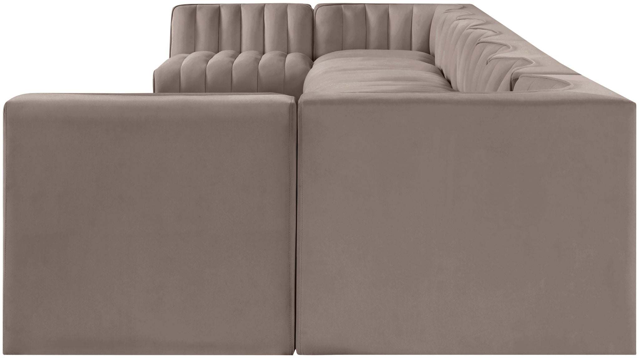 Rummi - Armless Velvet Performance Fabric Upholstered 9 Piece Modular Sectional - Urban Living Furniture (Los Angeles, CA)