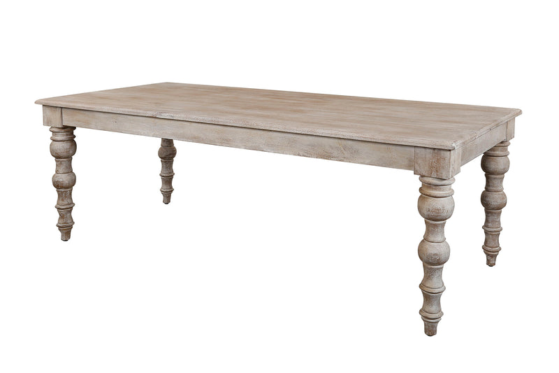 Crossings - Rectangular Dining Table With 4 Upholstered Chairs - Whitewash