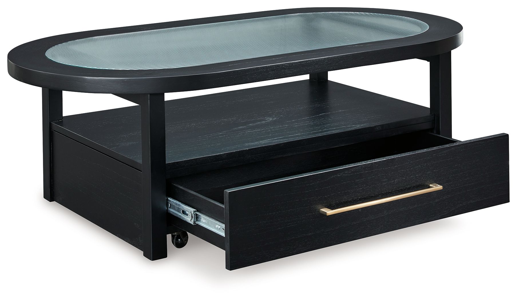 Winbardi - Black - Oval Cocktail Table - Urban Living Furniture (Los Angeles, CA)