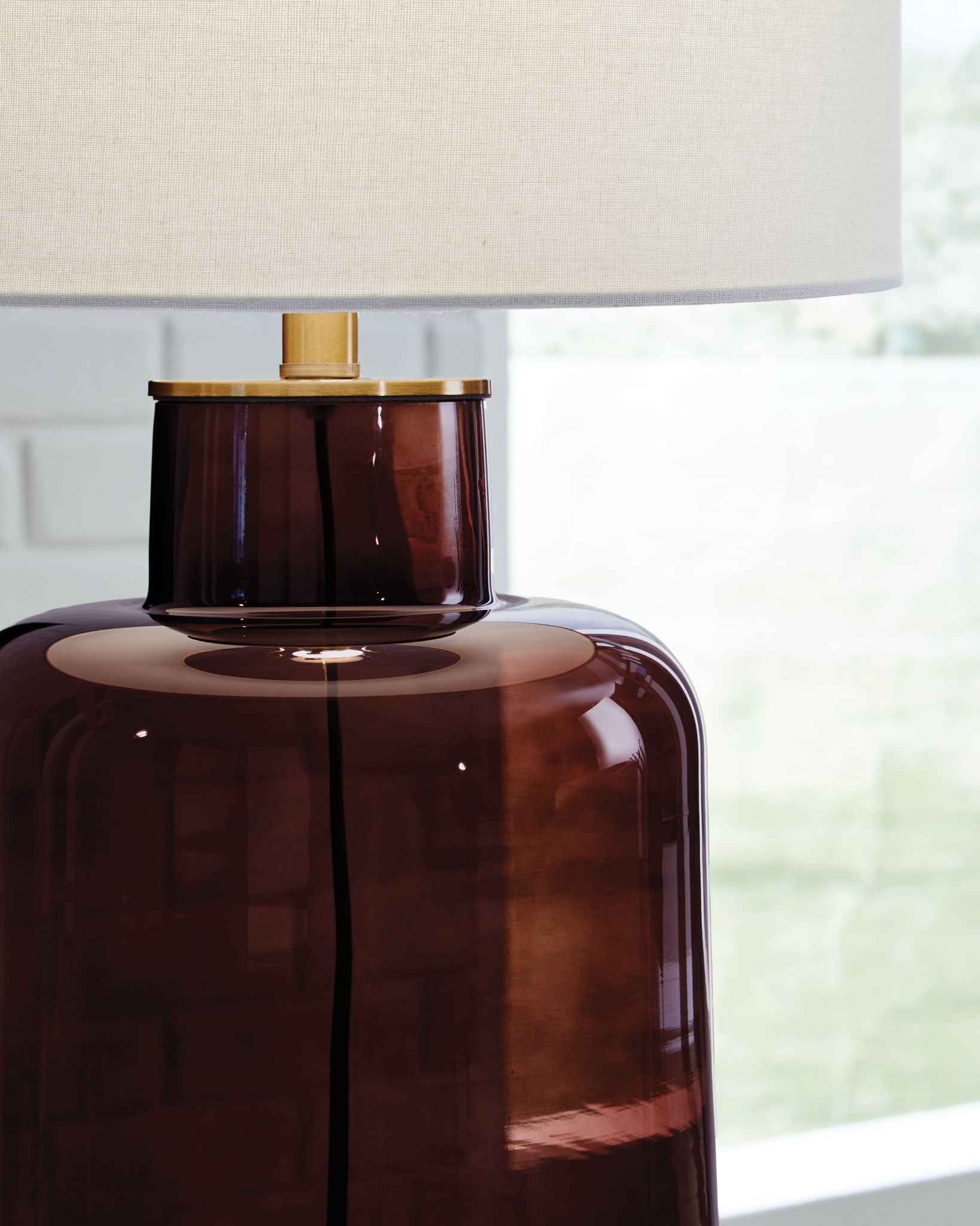 Mette - Brown / Gold Finish - Glass Table Lamp - Urban Living Furniture (Los Angeles, CA)