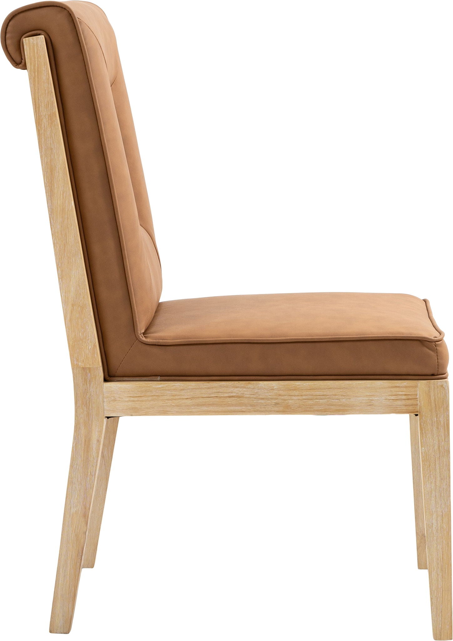 Gwendolyn - Faux Leather Dining Side Chair With Natural Frame (Set of 2) - Urban Living Furniture (Los Angeles, CA)