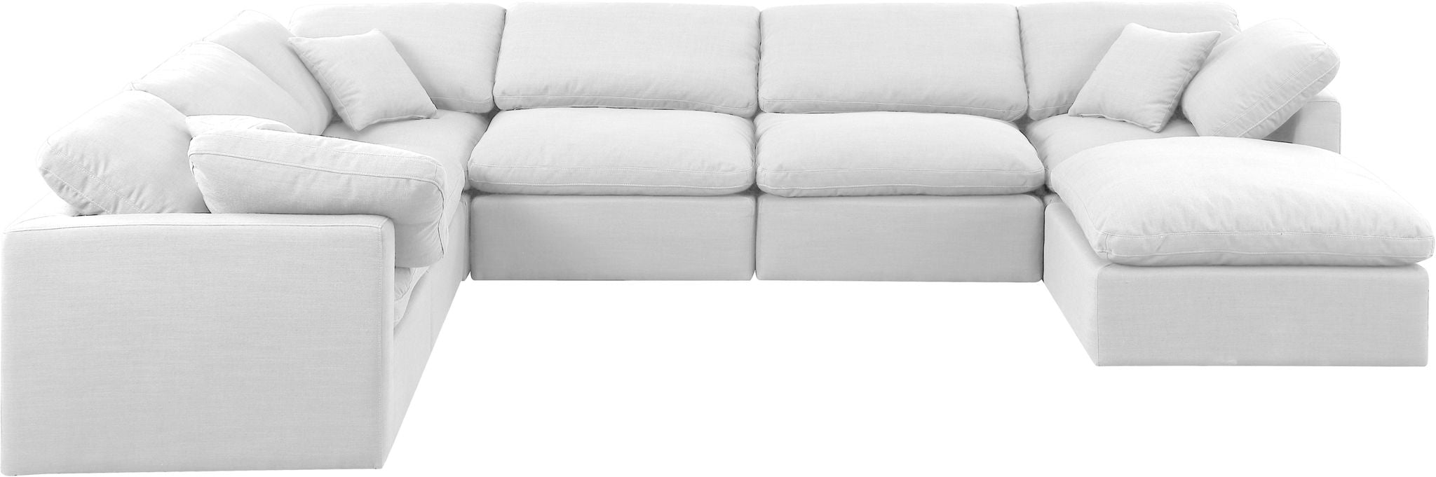 Indulge - Linen 7 Piece Modular Sectional - White - Urban Living Furniture (Los Angeles, CA)
