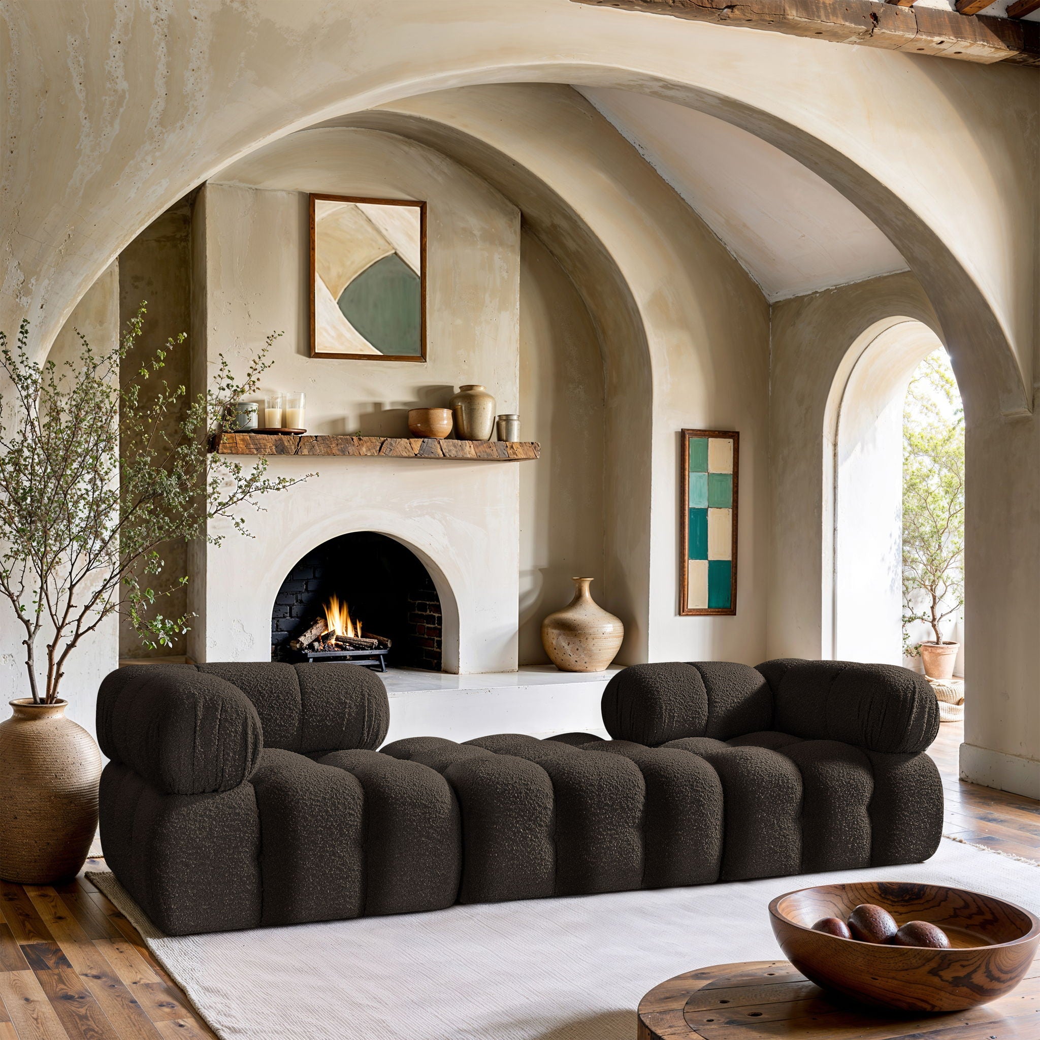 Ames - 3 Piece Boucle Modular Sofa With 1 Backless Seat - Urban Living Furniture (Los Angeles, CA)