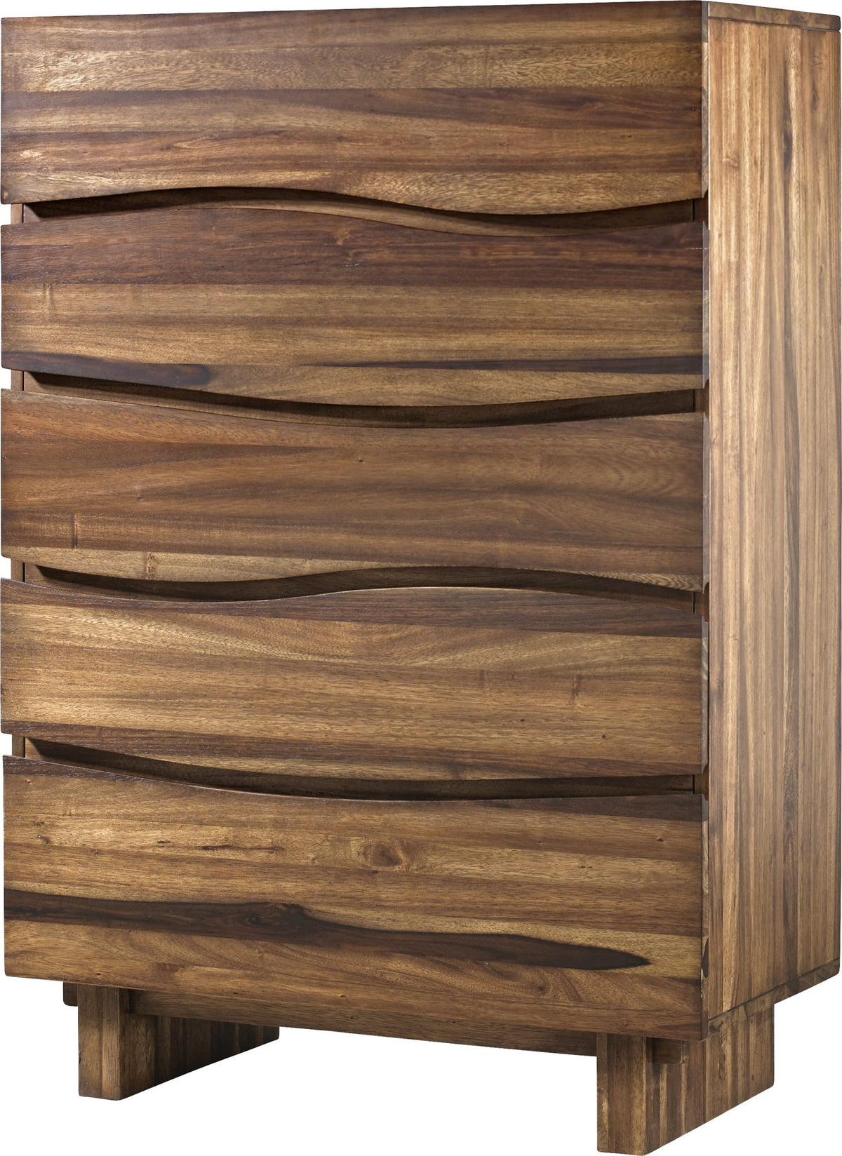 Ocean - Five Drawer Solid Wood Chest - Natural Sengon (2024)