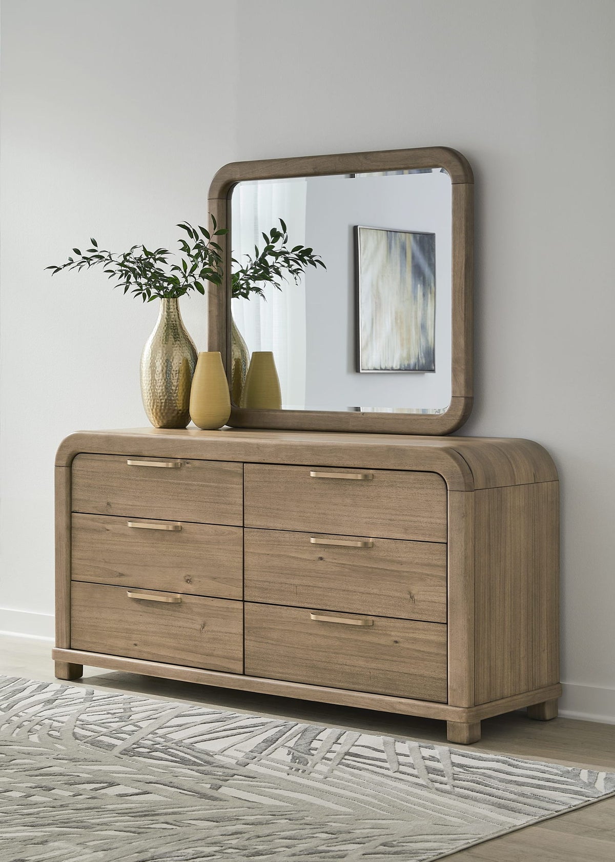 Kione - Six Drawer Acacia Wood Dresser - Lioness