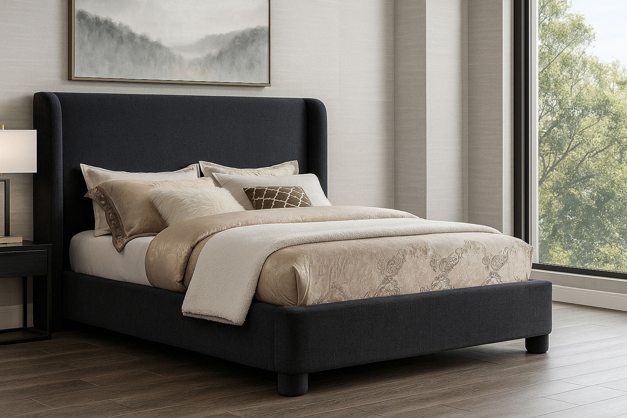 Penny - Chenille Fabric Bed - Urban Living Furniture (Los Angeles, CA)
