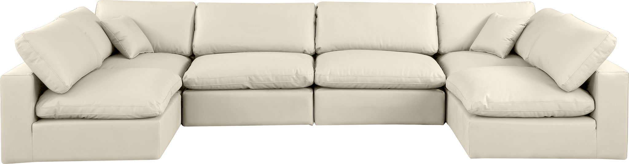 Comfy - 6 Piece Faux Leather Modular Armless Sectional - Urban Living Furniture (Los Angeles, CA)