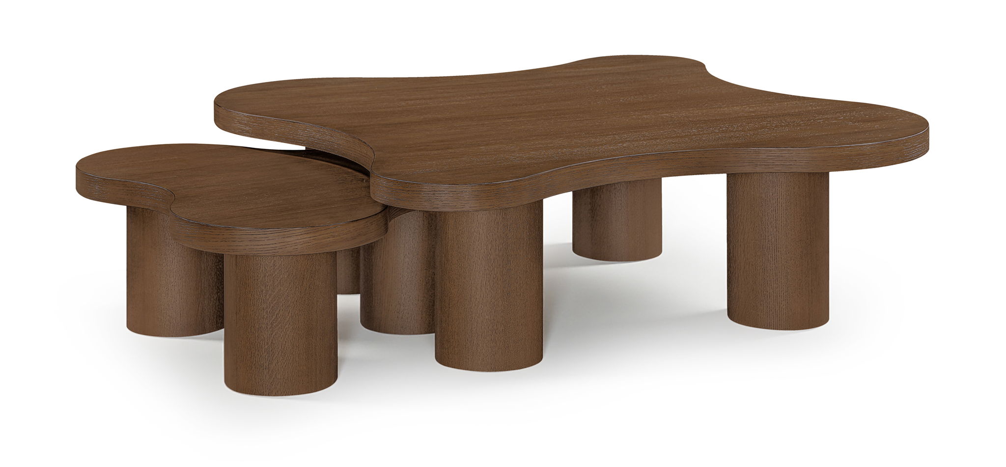 Cove - Oak Veneer And Solid Wood 2 Piece Coffee Table - Urban Living Furniture (Los Angeles, CA)