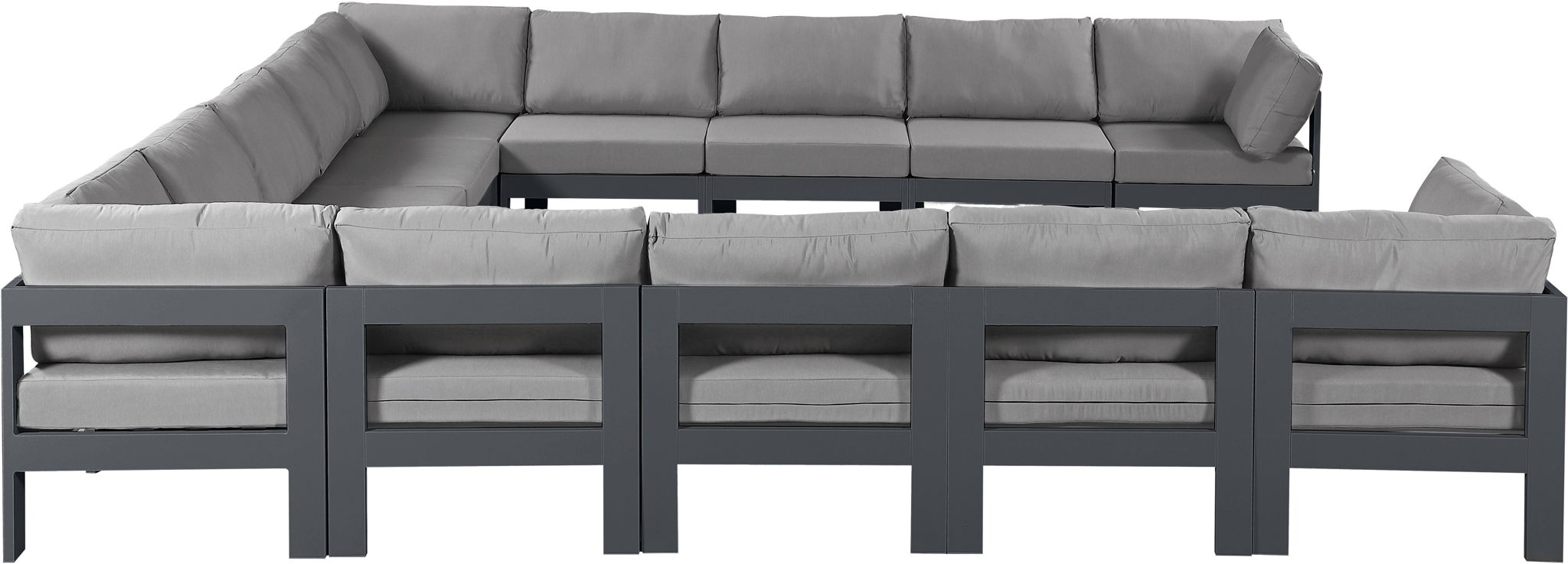 Nizuc - Outdoor Patio 13 Piece Modular Sectional With Gray Frame - Urban Living Furniture (Los Angeles, CA)