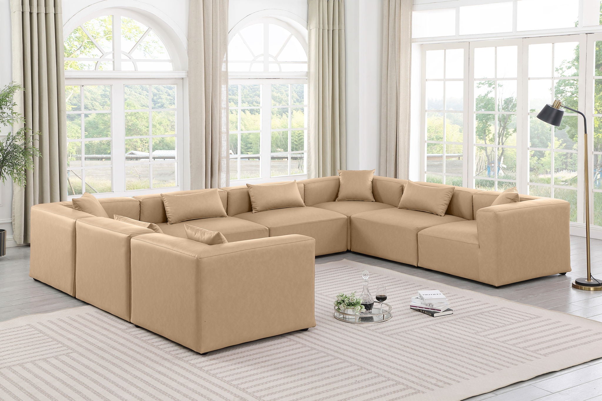 Cube - 8 Piece Modular Sectional - Tan - Urban Living Furniture (Los Angeles, CA)