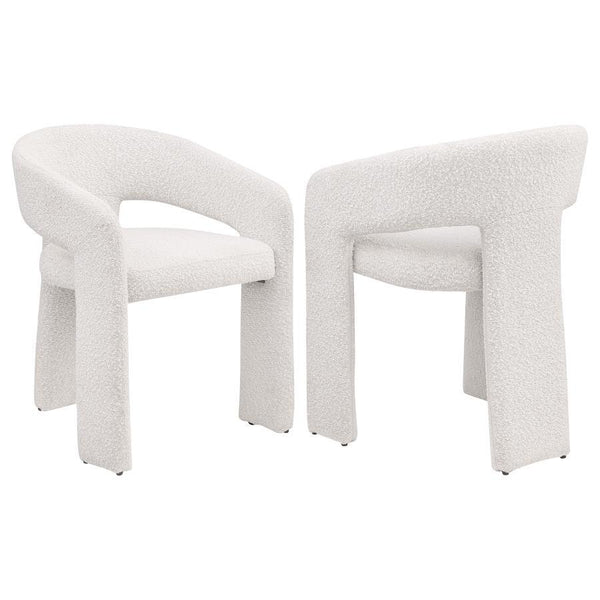Eudora - Boucle Upholstered Dining Side Chair (Set of 2) - Cream