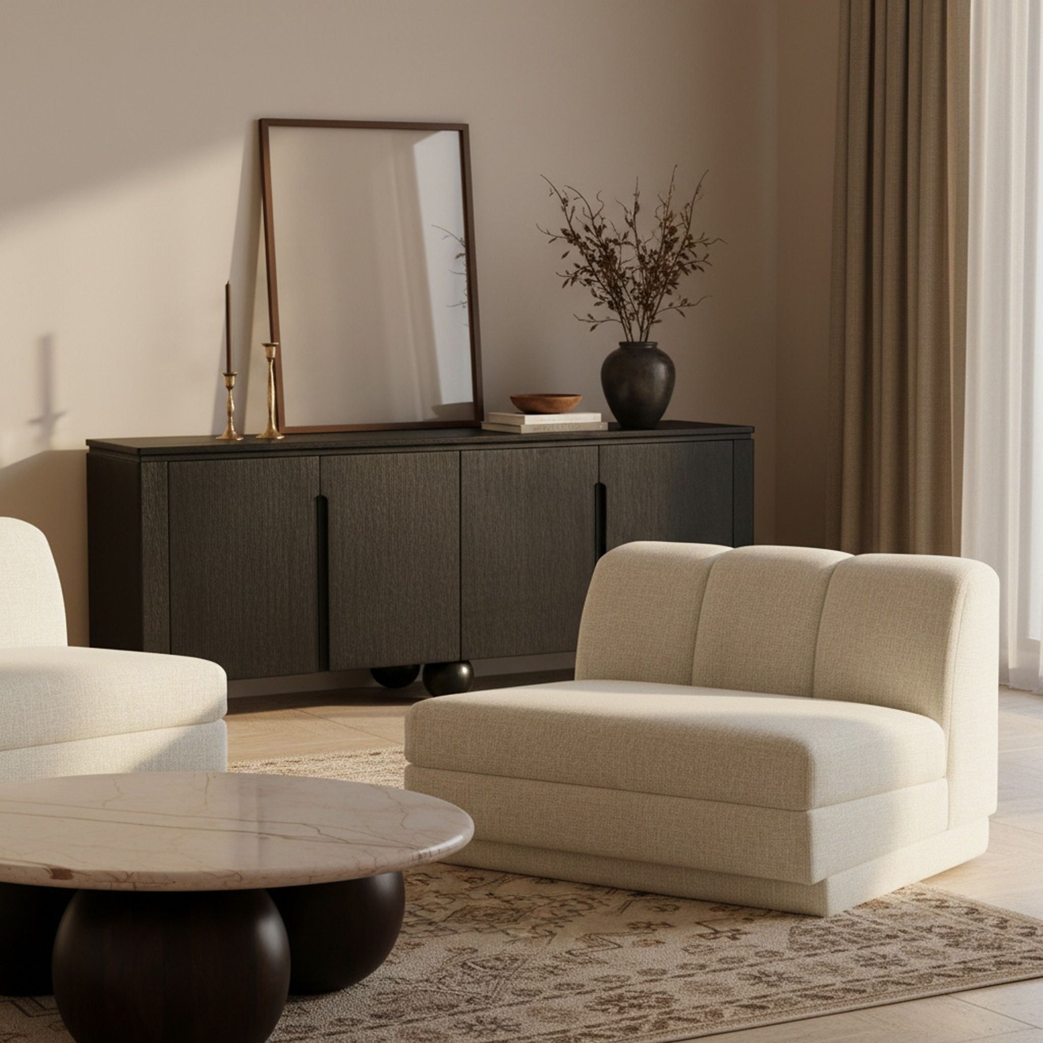 Modari - Fabric Upholstered Armless Chair - Urban Living Furniture (Los Angeles, CA)