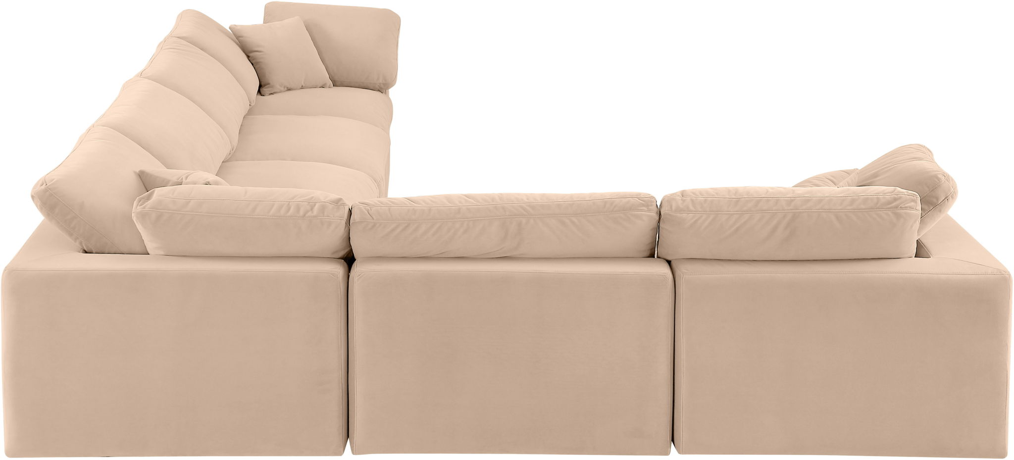 Comfy - 6 Piece Velvet Modular Corner Sectional - Urban Living Furniture (Los Angeles, CA)
