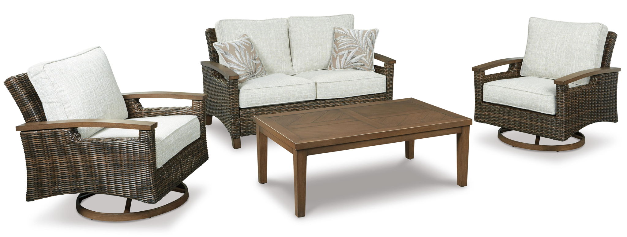 Paradise Trail - Loveseat w/Cushion - Medium Brown - Urban Living Furniture (Los Angeles, CA)