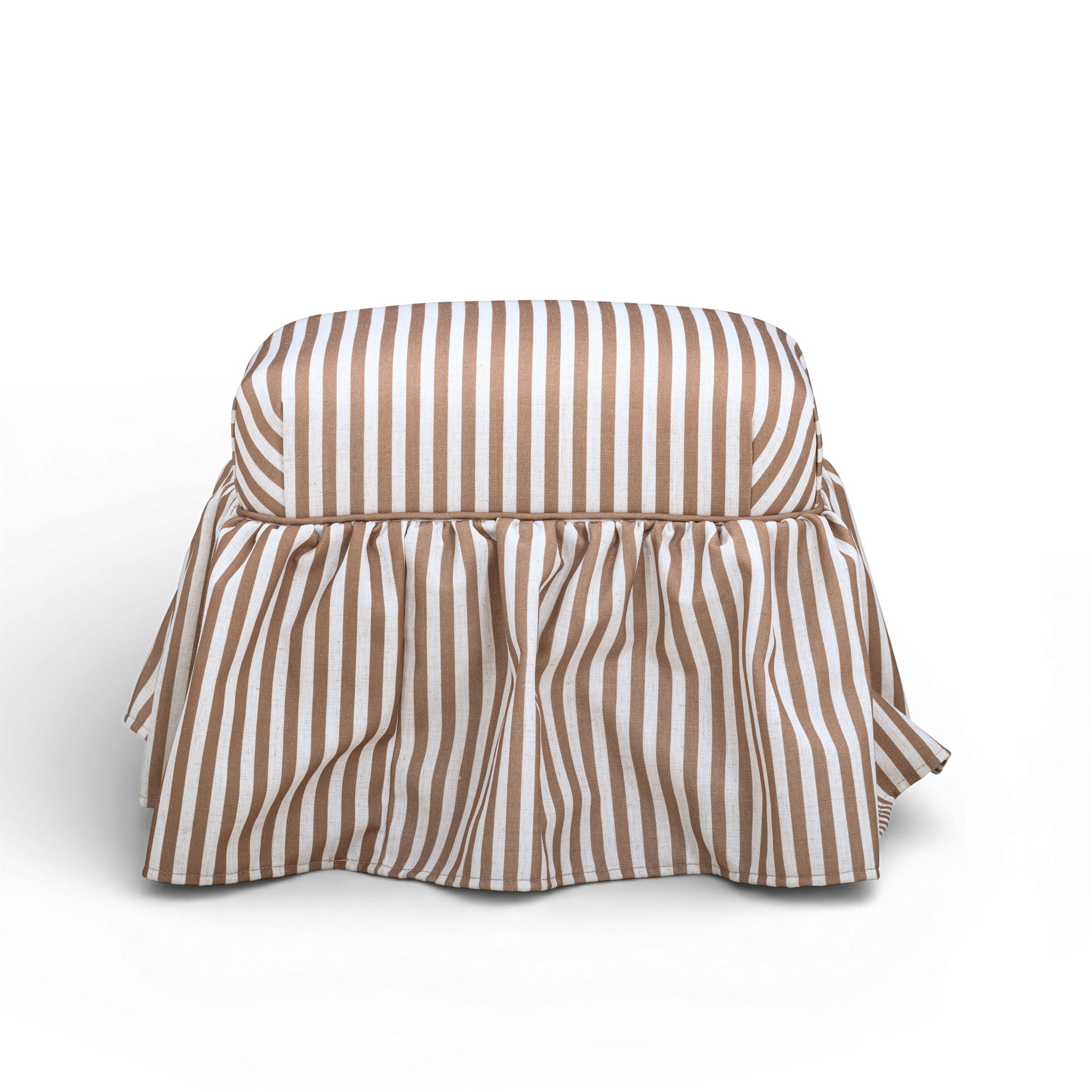 Gertrude - Striped Linen Ottoman - Urban Living Furniture (Los Angeles, CA)