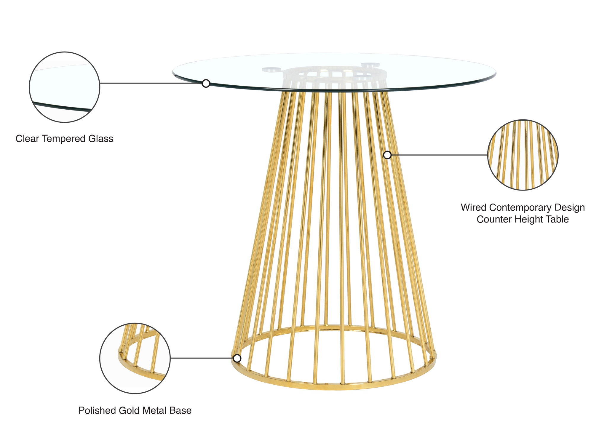 Gio - Counter Height Table - Urban Living Furniture (Los Angeles, CA)