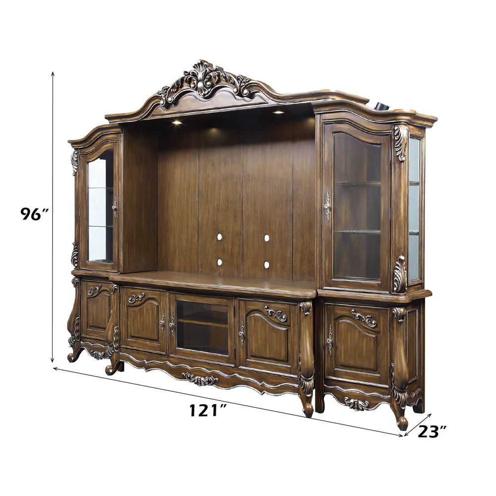 Latisha - Entertainment Center - Antique Oak - Urban Living Furniture (Los Angeles, CA)