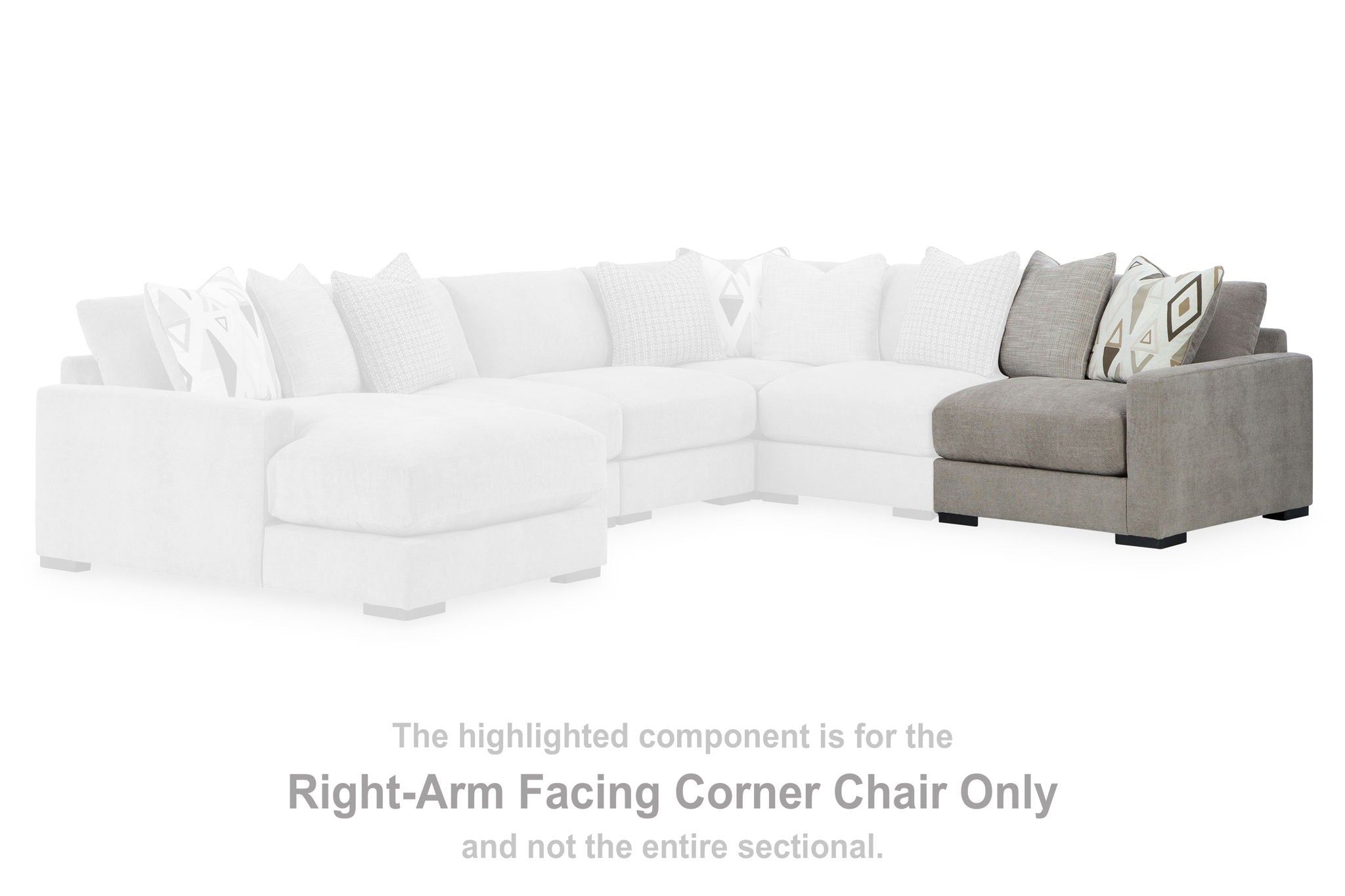 Aslan Court - Pebble - Raf Corner Chair - Urban Living Furniture (Los Angeles, CA)