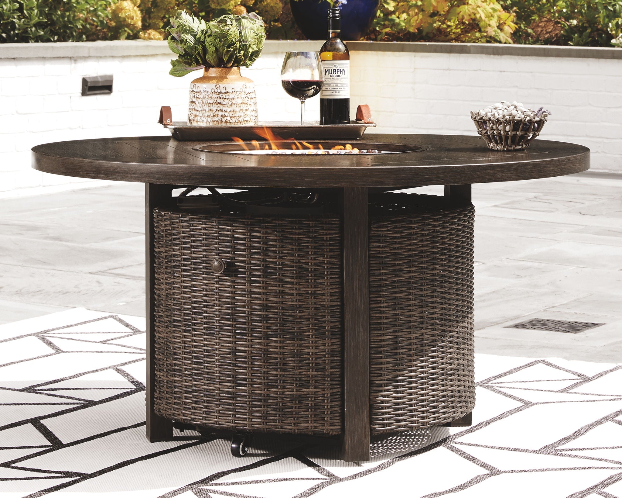 Paradise Trail - Medium Brown - Round Fire Pit Table - Urban Living Furniture (Los Angeles, CA)