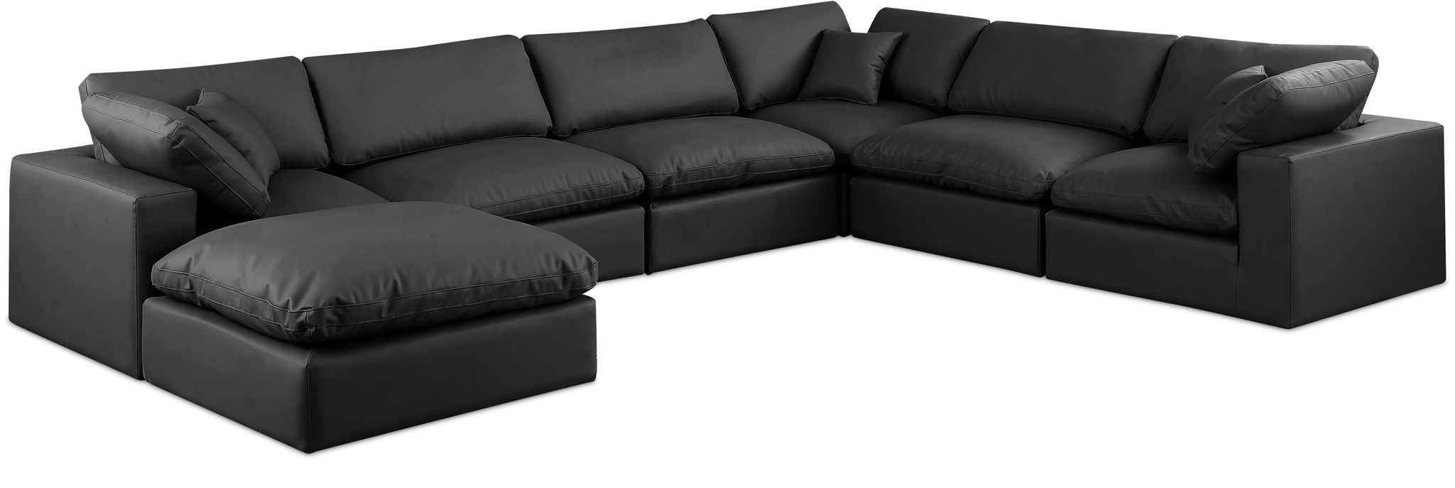 Comfy - 7 Piece Faux Leather Modular Sectional With Chaise - Urban Living Furniture (Los Angeles, CA)