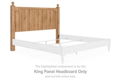 Aleaport - Warm Brown - King Panel Headboard