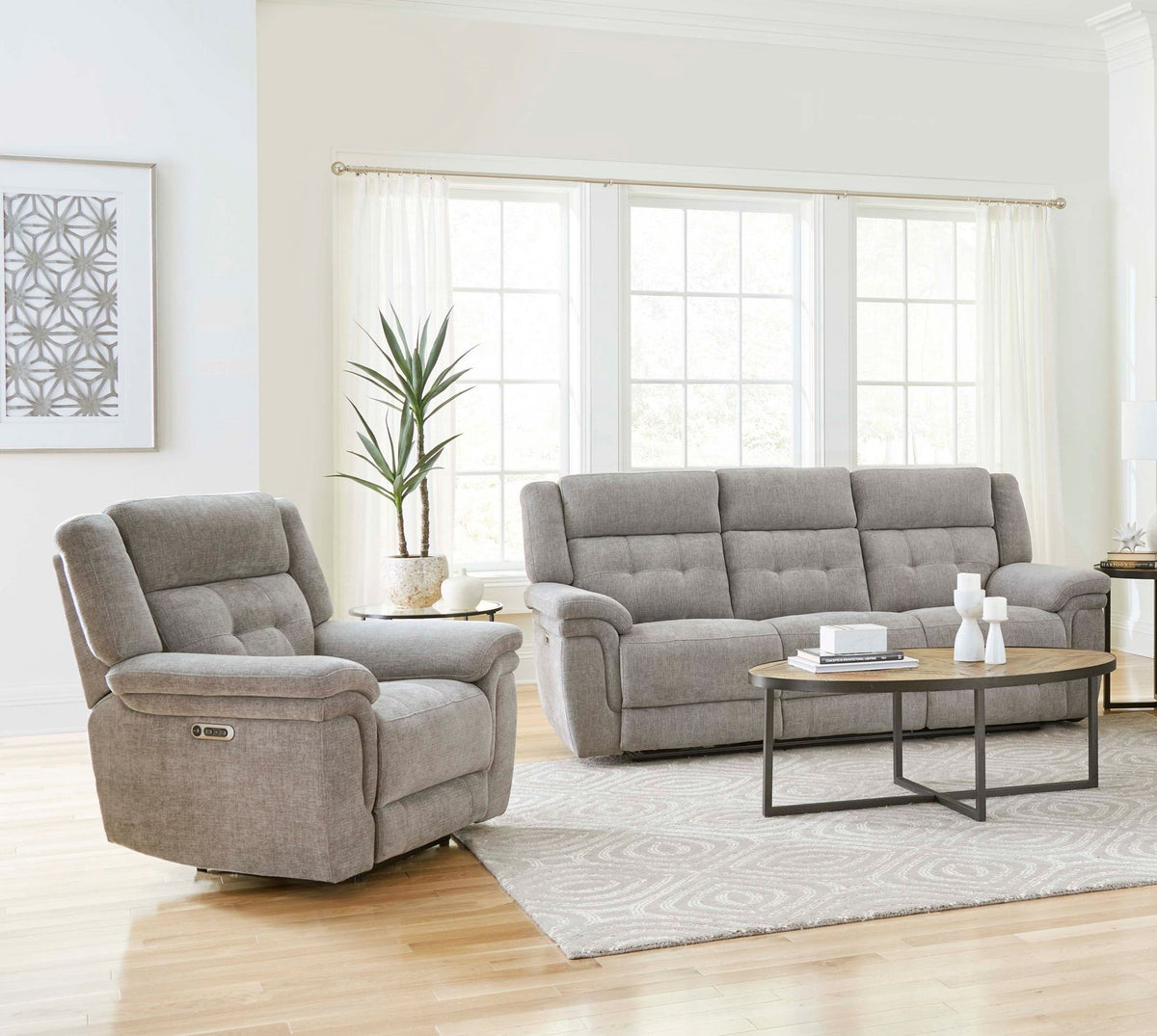 Richland - Power Reclining Sofa Set
