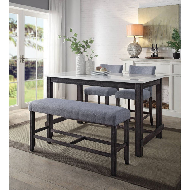 Yelena - Counter Height Bench - Fabric & Weathered Espresso - Urban Living Furniture (Los Angeles, CA)