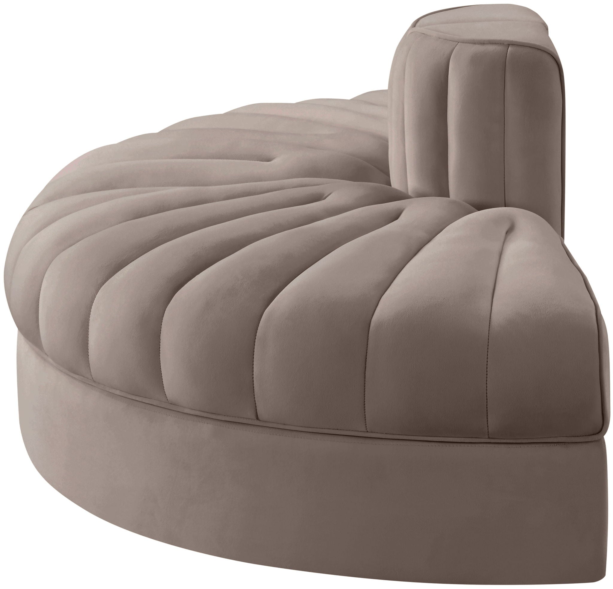 Rummi - Velvet Performance Fabric Upholstered 2 Piece  Rounded Modular Loveseat - Urban Living Furniture (Los Angeles, CA)
