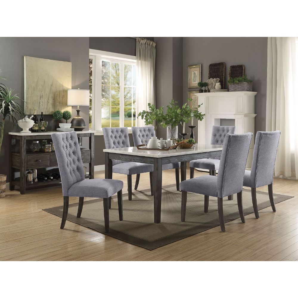 Merel - Dining Table - White Marble Top & Gray Oak - Urban Living Furniture (Los Angeles, CA)