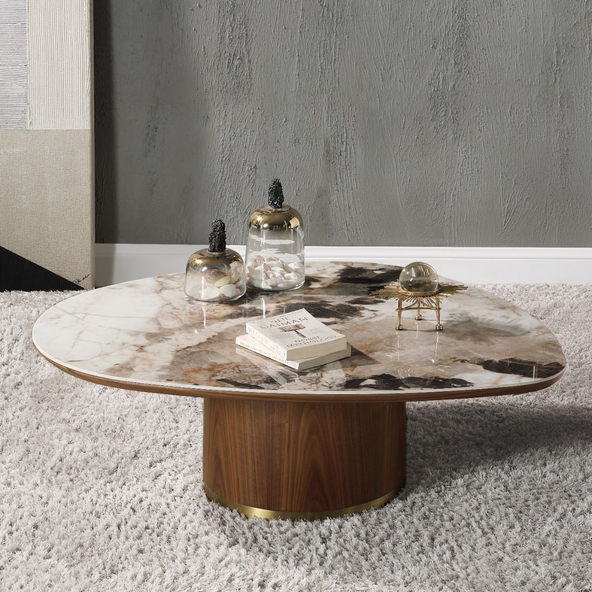 Willene - Coffee Table With Ceramic Top - Ceramic Top & Walnut - Urban Living Furniture (Los Angeles, CA)
