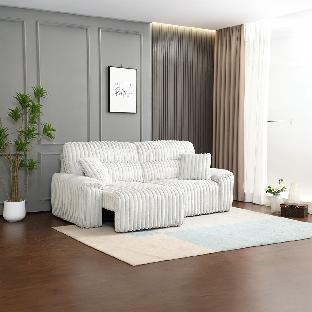 Jaya - Power Motion Sofa With Sleeper & USB Port - Mondo Grey Corduroy - Urban Living Furniture (Los Angeles, CA)