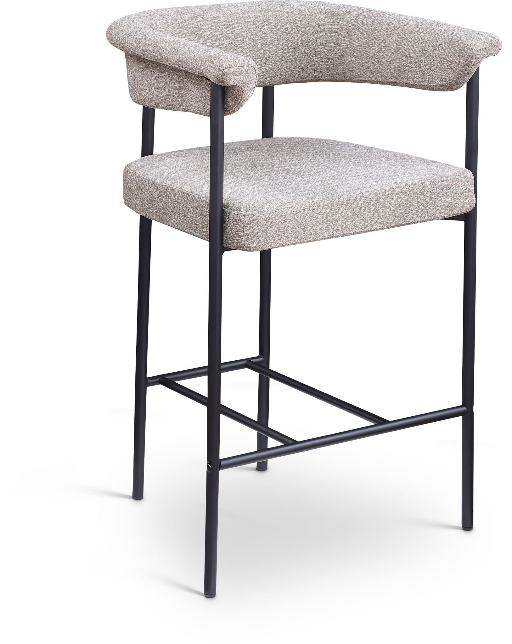 Malin - Linen Counter Stool (Set of 2) - Taupe - Urban Living Furniture (Los Angeles, CA)